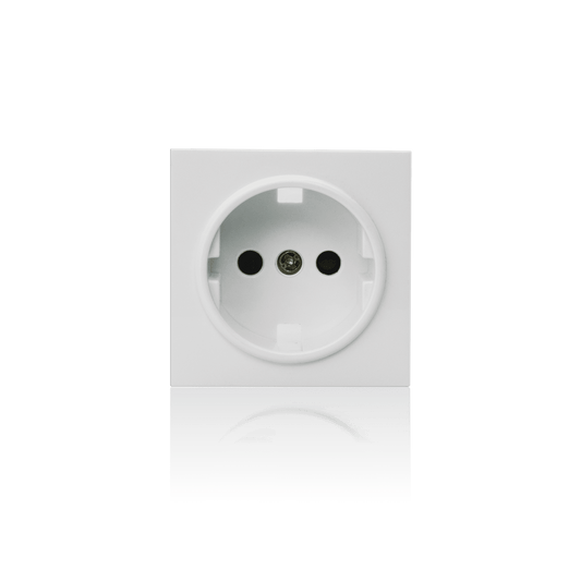 ASLO Tapa Para Base Enchufe Schuko Con Obturadores Blanca
