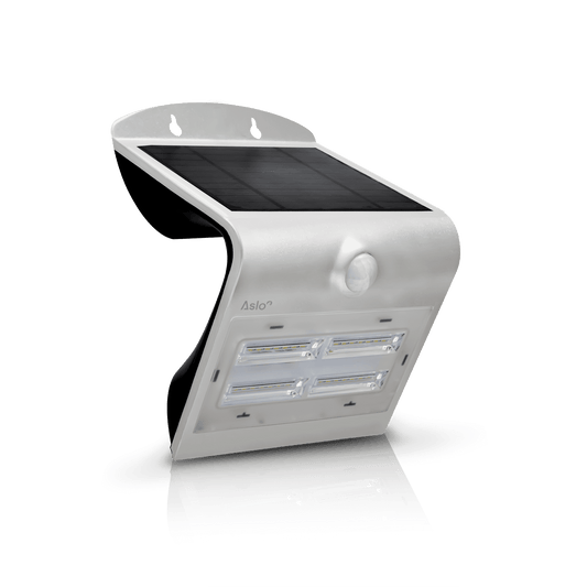 ASLO Aplique Solar Led Orb Con Sensor 3,2W Plata