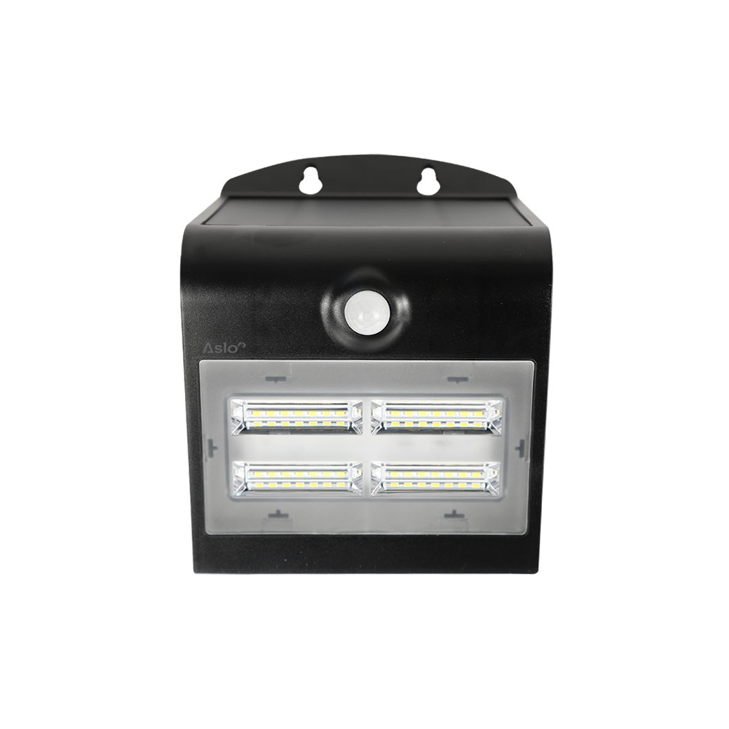 ASLO Aplique Solar Led Orb Con Sensor 3.2W Negro