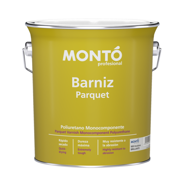 Barniz Parquet Poliuretano MONTO | Protección para Carpintería de Interior y Exterior · Ref. 9013909004