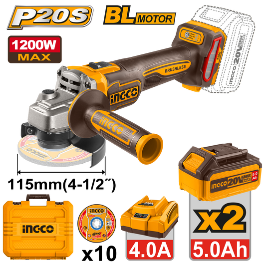 AMOLADORA ANGULAR 115MM 1200W INGCO CAGLI2211532E