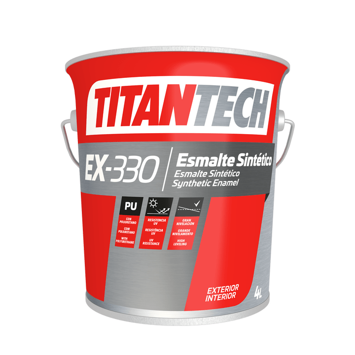 TitanTech Esmalte Sintético EX-330 — Alquídico Uretanado Alto Brillo Hierro y Acero