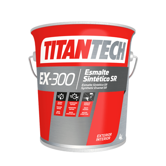 TitanTech Esmalte Sintético SR EX-300 — Alquídico Secado Ultrarrápido para Acero