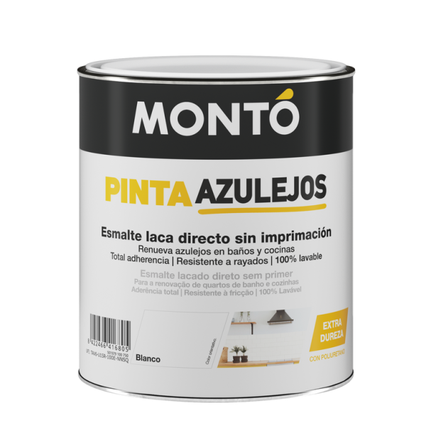 Esmalte para Azulejos HTM Blanco MONTO | Resistente al Agua Clorada y a la Exposición Solar