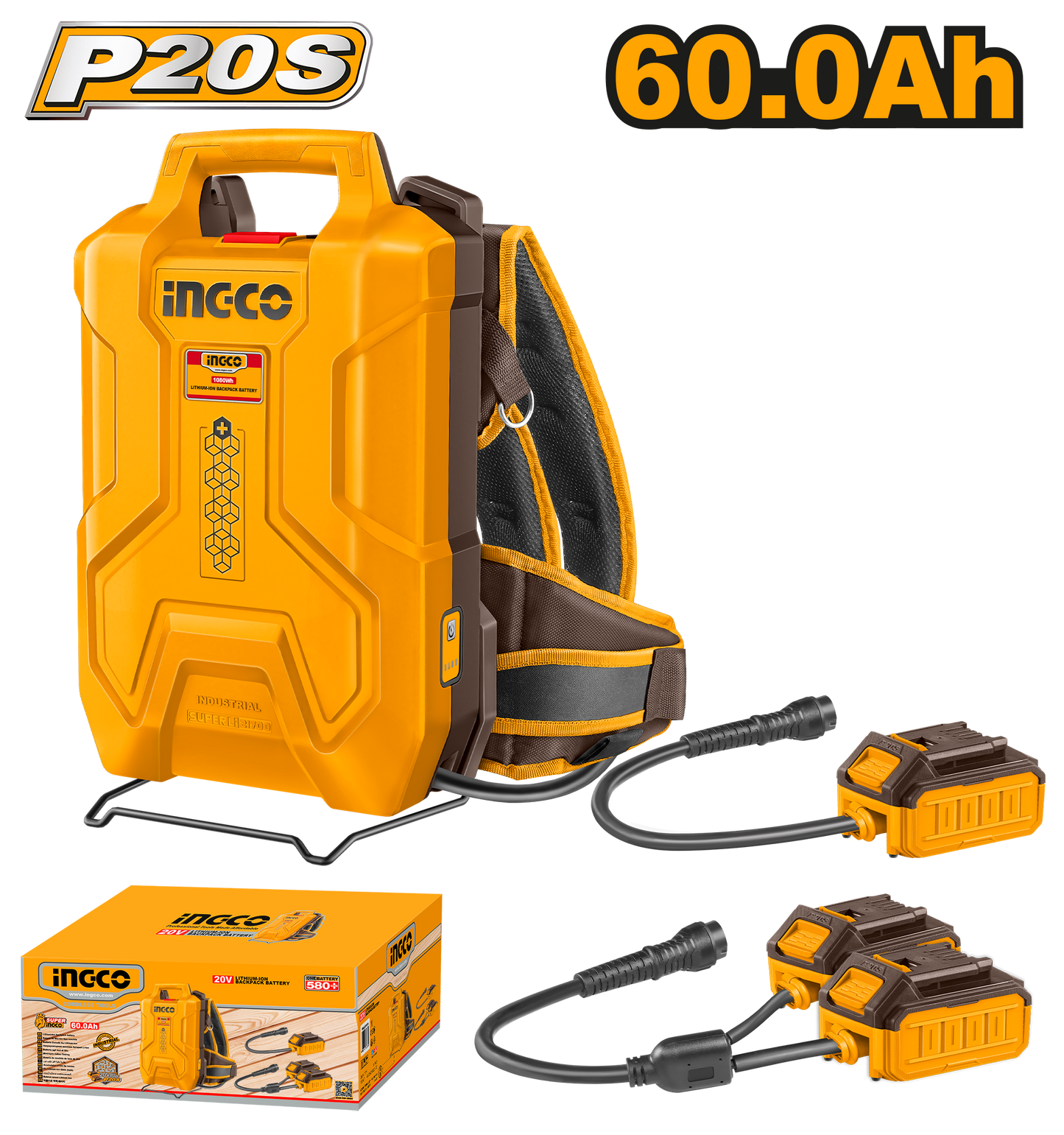 BATERÍA DE ION DE LITIO 60Ah TIPO MOCHILA INGCO FBLI241110