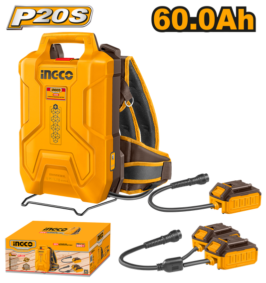 BATERÍA DE ION DE LITIO 60Ah TIPO MOCHILA INGCO FBLI241110