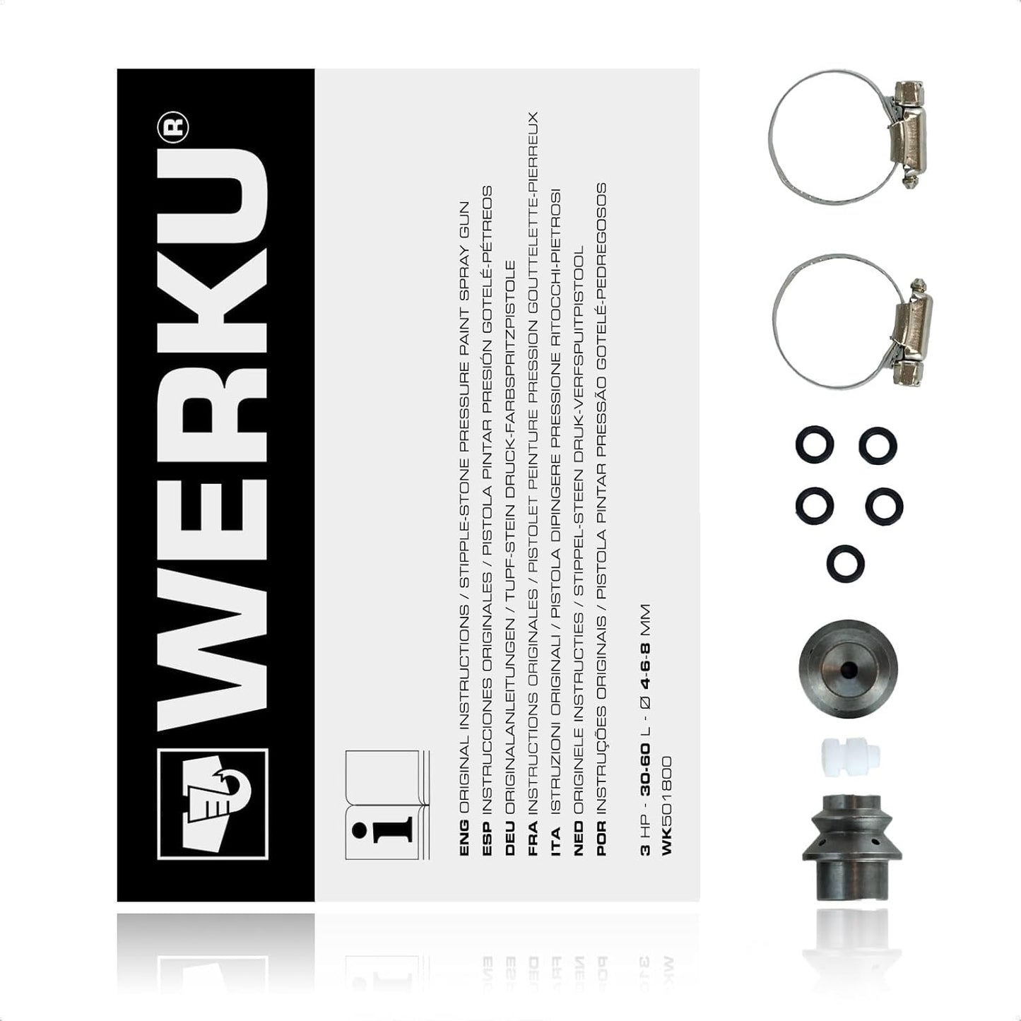 Werku WK501800 Pistola Pintar Gotelé Succión Presión 30-60 L