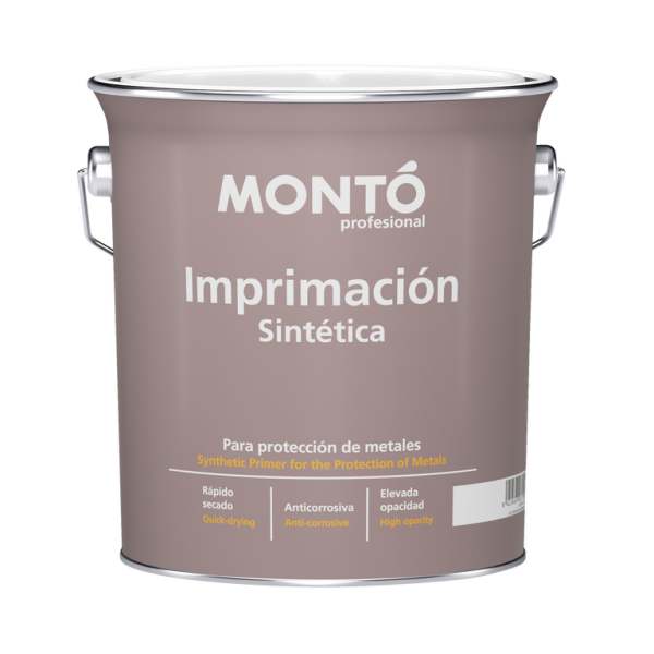 Imprimación Sintética MONTO | Fondo de Adherencia para Soportes Nuevos y Reparados · 4 Colores