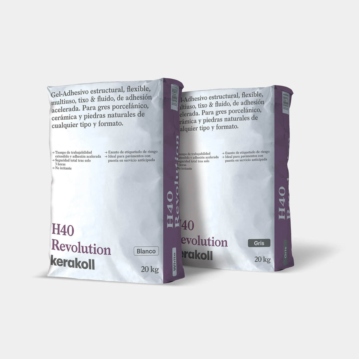 Kerakoll H40 Revolution saco 20 kg blanco y gris