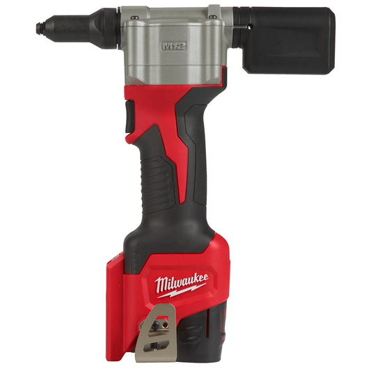 Milwaukee Remachadora subcompacta M12™, capacidad máxima remache 2,4-4,8mm INOX M12BPRT-201X
