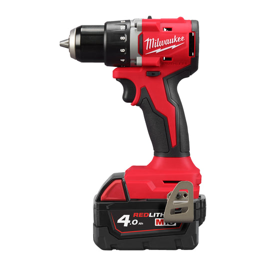 Milwaukee Taladro atornillador compacto sin escobillas M18™, 2 velocidades, par máximo 60,5Nm M18BLDDRC-402C