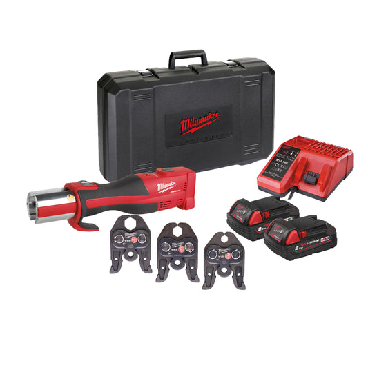 Milwaukee Prensadora hidráulica sin escobillas M18™ FORCE LOGIC™, fuerza de prensado 32kN M18BLHPT-202CV-KIT