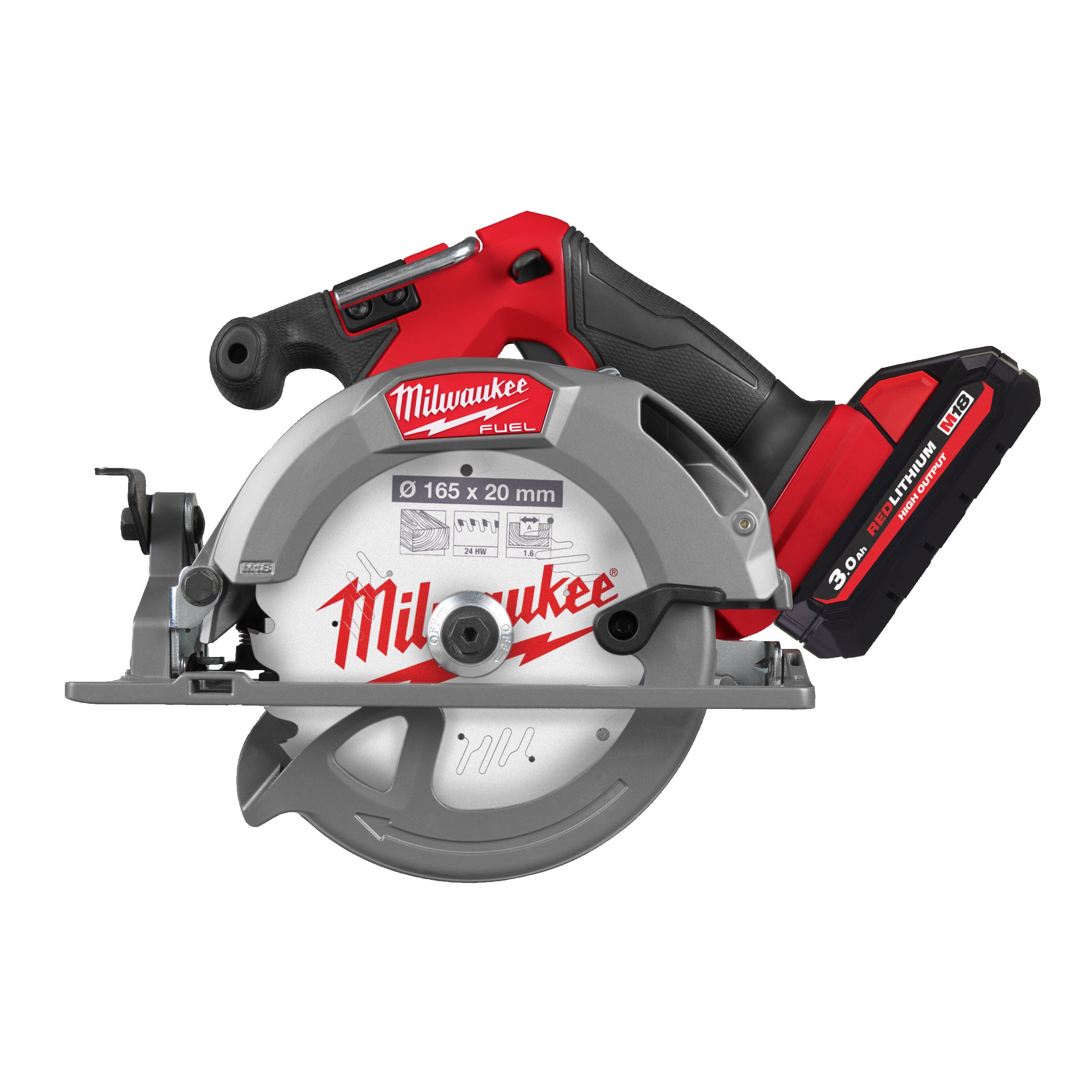 Milwaukee Sierra circular para madera M18 FUEL™, diámetro del disco 165mm M18FCS552-302X