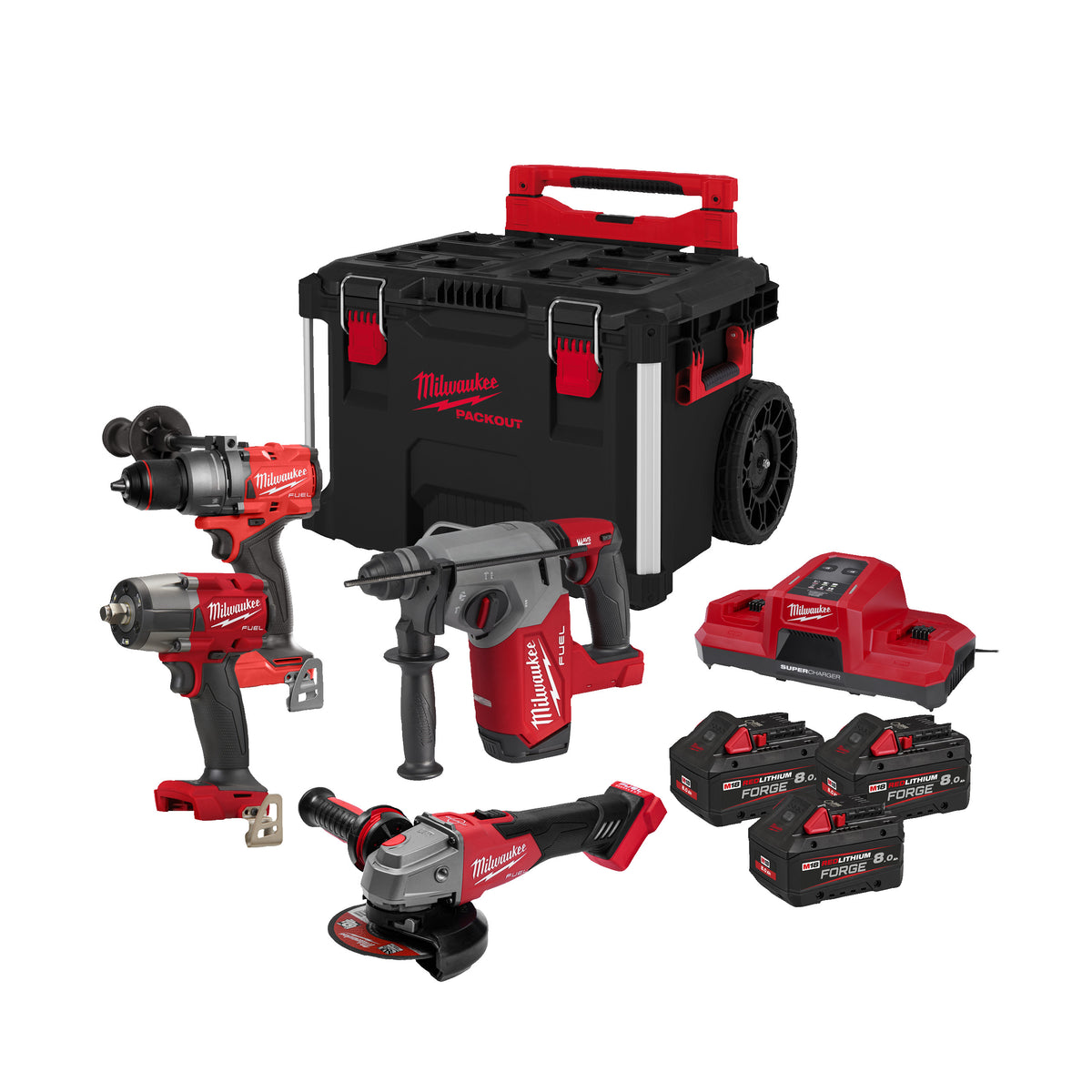 Milwaukee Powerpack M18FPP4HF-803P (M18FPD3 + M18FMTIW2F12 + M18FSAG125XB + M18FH)