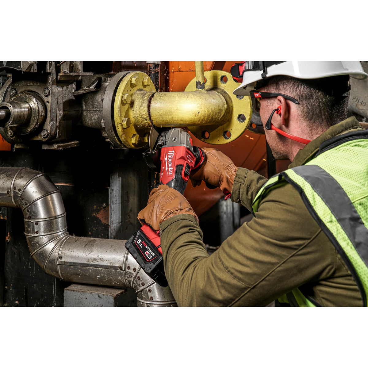 Milwaukee Amoladora angular M18 FUEL™, diámetro del disco 125mm, freno RAPIDSTOP™, 8500rpm, AVS M18FSAG125XB-502X — imagen 3
