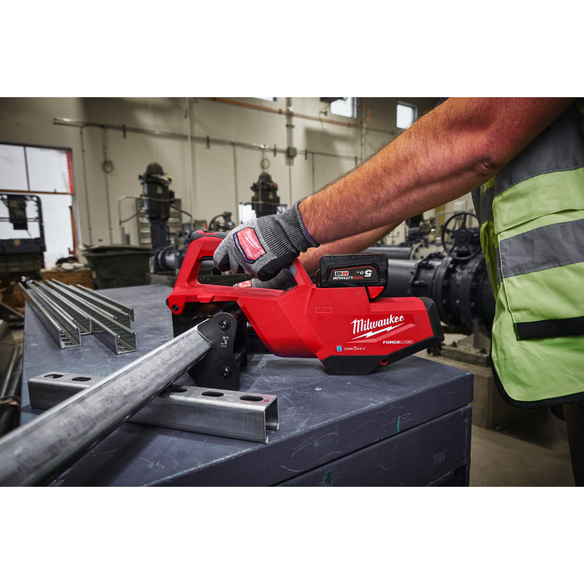 Milwaukee Cortadora de perfil M18™ ONE-KEY™ FORCE LOGIC™, compatible con perfiles de 41x41mm M18STSO-0B — imagen 3