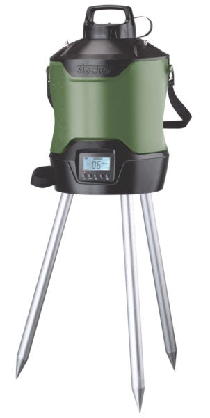 Stocker Geyser Nebulizador Antimosquitos 12 L — Batería Li-Ion 12 V con Trípode, Programable 360°