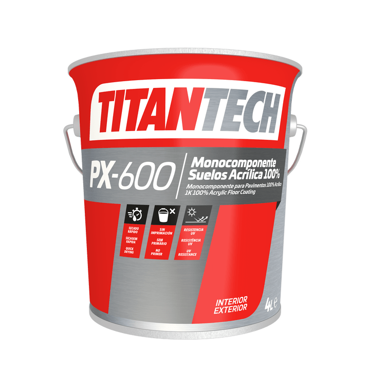 Monocomponente Suelos Acrílica 100% Px-600 TitanTech