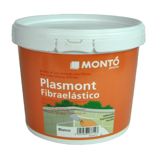 Masilla Elástica con Fibra Plasmont MONTO | para Reparar Grietas y Fisuras antes de Pintar