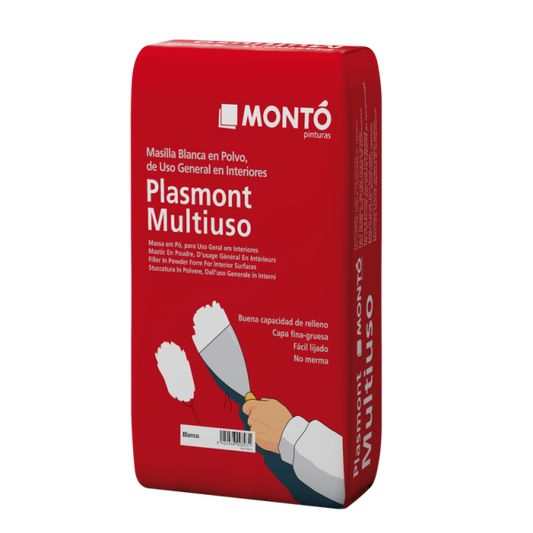Masilla Plasmont Multiuso MONTO | para Reparar Grietas y Fisuras antes de Pintar