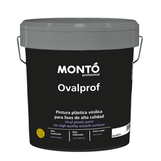 Pintura Plástica Ovalprof Blanco MONTO | para Paredes y Techos de Interior