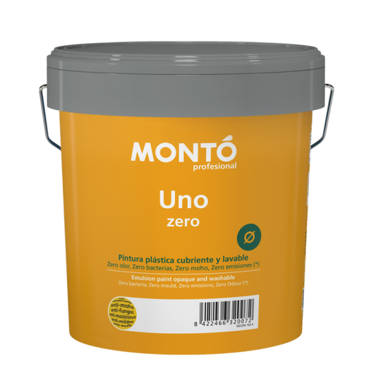 Pintura Plástica Uno Zero Blanco MONTO | para Paredes y Techos de Interior