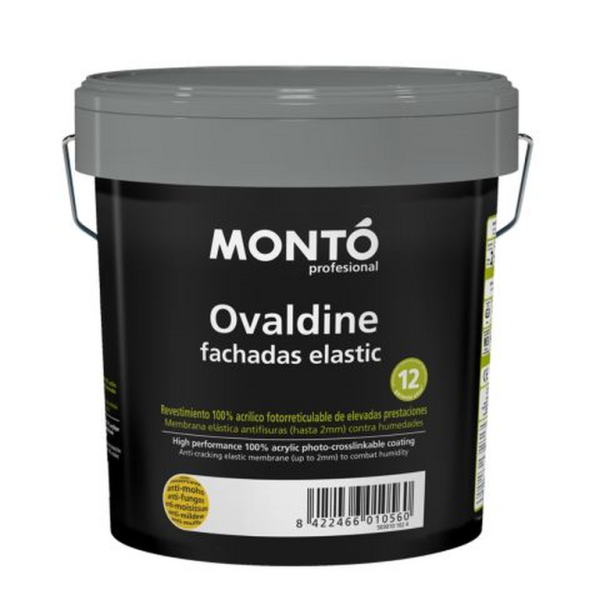 Revestimiento Elástico de Fachada Ovaldine Blanco MONTO | Resistente a la Intemperie, la Lluvia y los Rayos UV