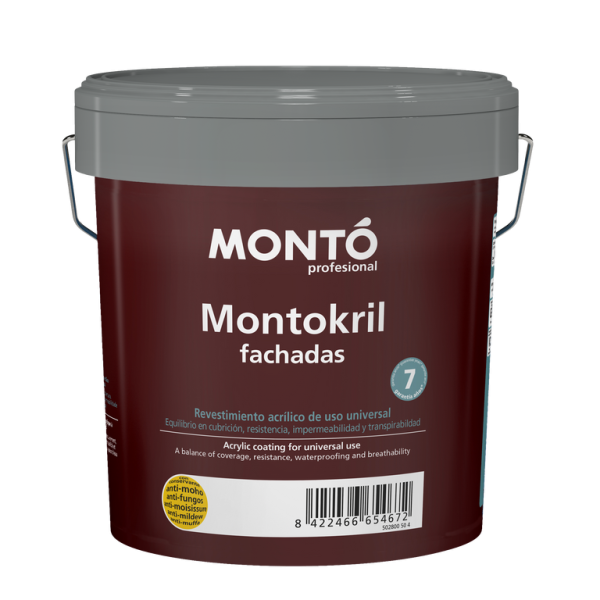 Revestimiento de Fachada Montokril Liso MONTO | Resistente a la Intemperie, la Lluvia y los Rayos UV