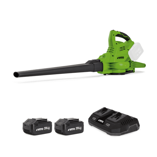 Aspirador Soplador 40 V, Cargador Doble y 2 Baterías 6 AH VITO VIBCAS402B6CD