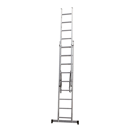Escalera Doble Extensible con Peldaños Cuadrados 2 x 14 Peld. - 3,87 x 6,57 m VITO VIEDQ4