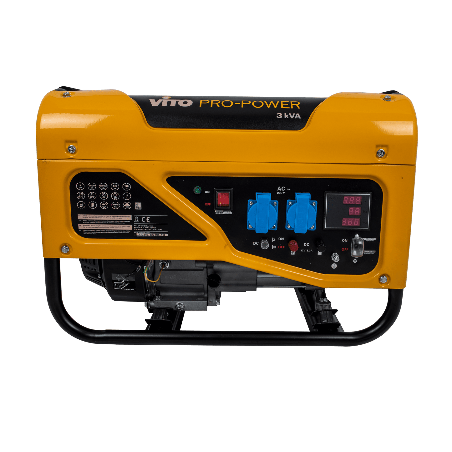 GENERADOR MONOFASICO 3KVA 2500w 6,5cv 196cc