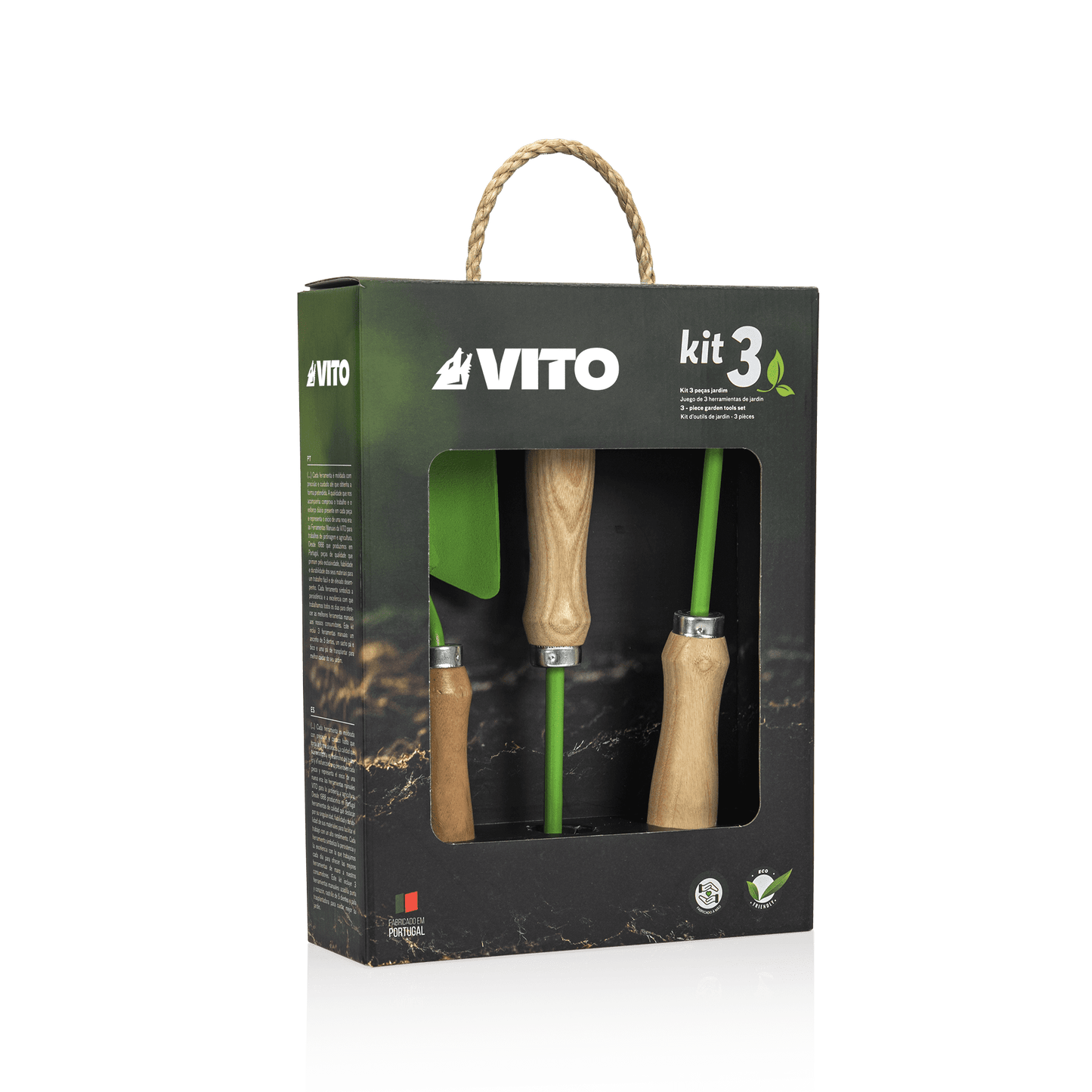 Kit de jardin 3 pièces en acier VITO