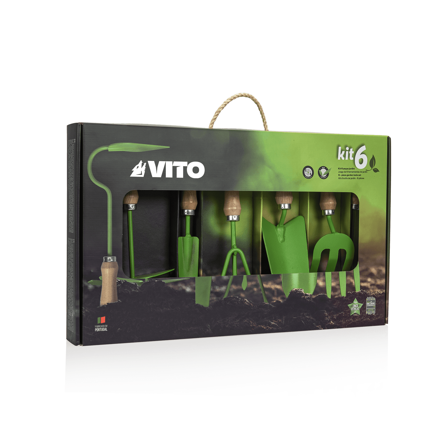 Kit de jardin 6 pièces en acier VITO