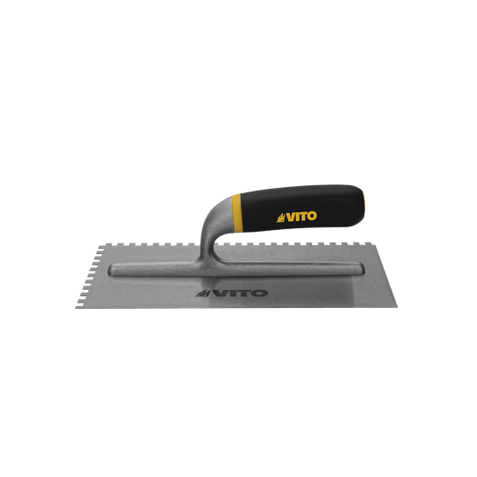 PEINE DENTADO EN ACERO MANGO BIMATERIAL 280x130mm / 10mm