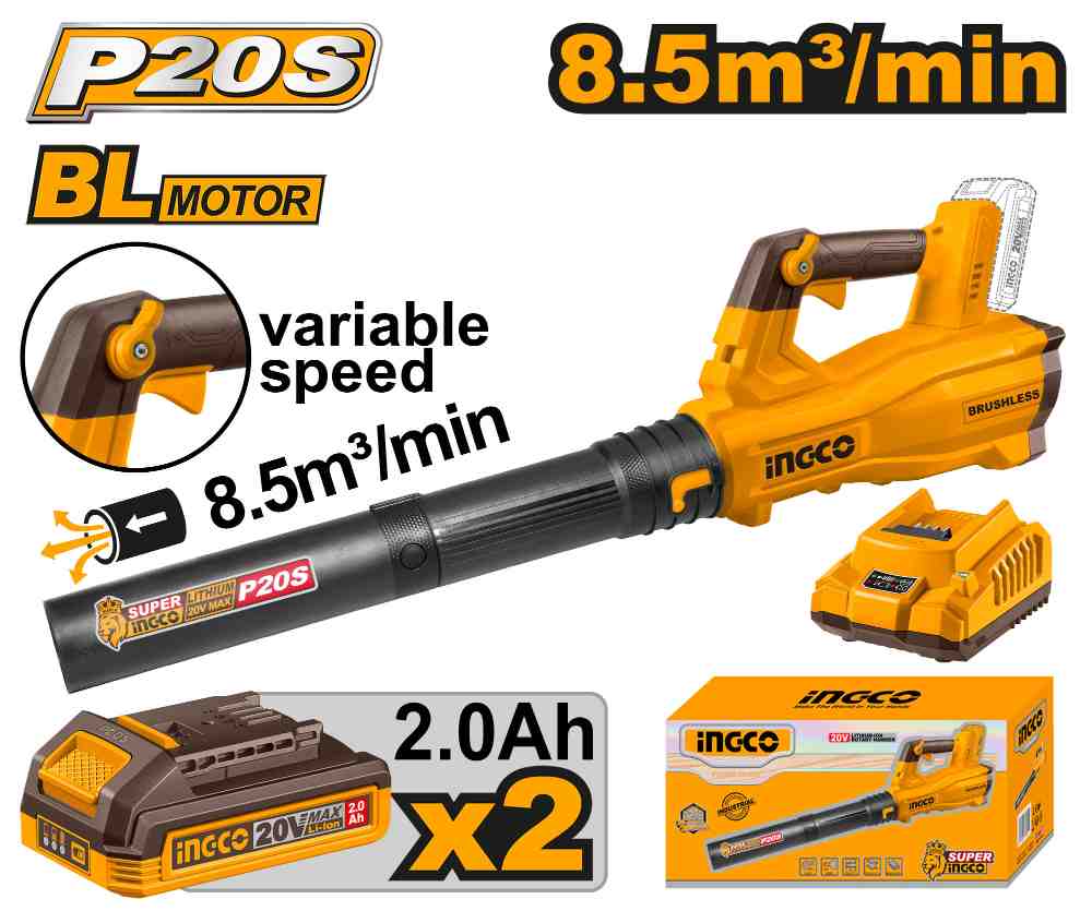 Soplador 20V 8,5 M³/min INGCO