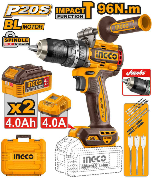 Taladro Atornillador 20V 96Nm INGCO