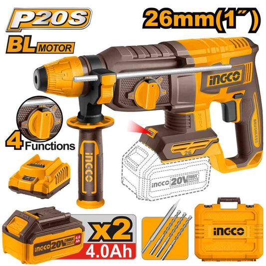 Martillo Combinado Demoledor 26mm 20 V INGCO