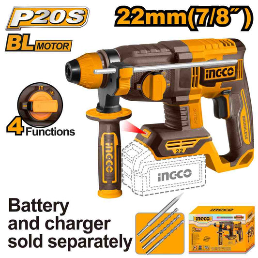 Martillo Combinado Demoledor 22mm 20 V * No Incluye Car/bat INGCO