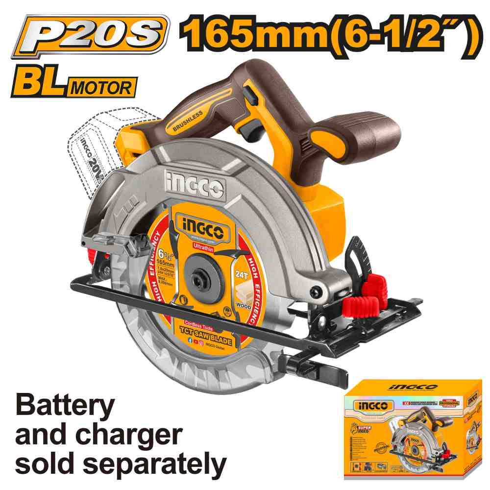 Sierra Circular 20V (165mm) INGCO