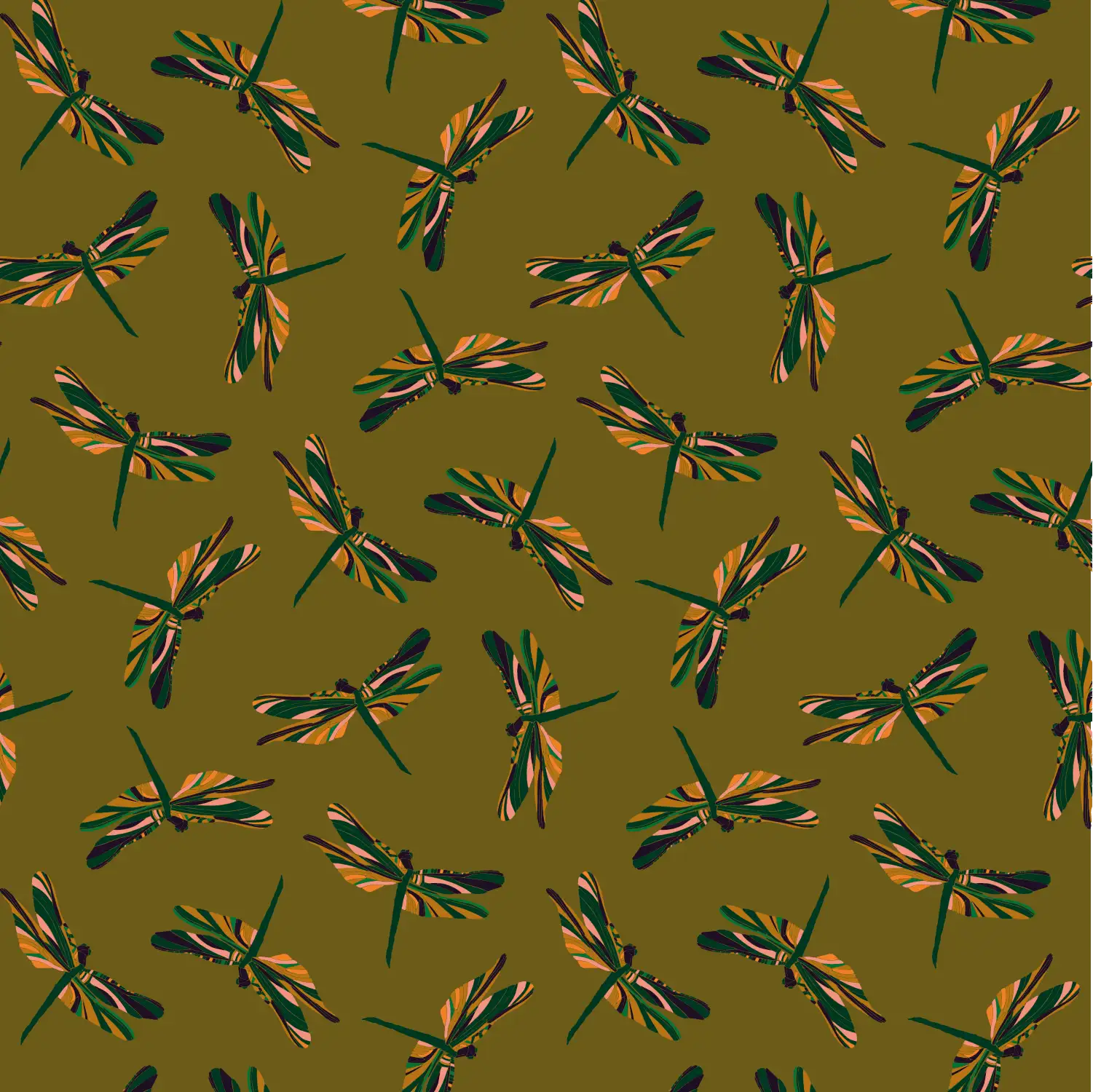 Demoiselles D02 — papel pintado Ressource Faune & Flore