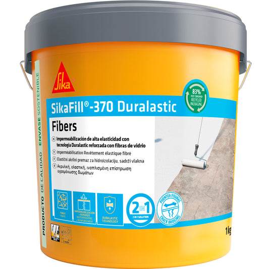 Sika SikaFill-370 Fibers impermeabilizante acrílico con fibras para cubiertas y terrazas