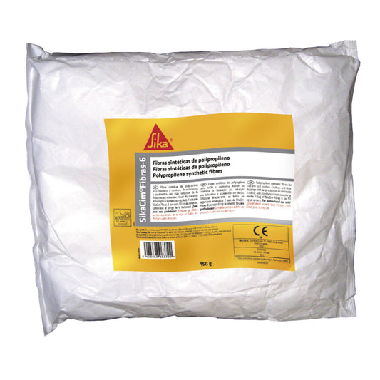 Sika SikaCim Fibras 6 mm fibra de polipropileno para mortero en bolsas de 150 g