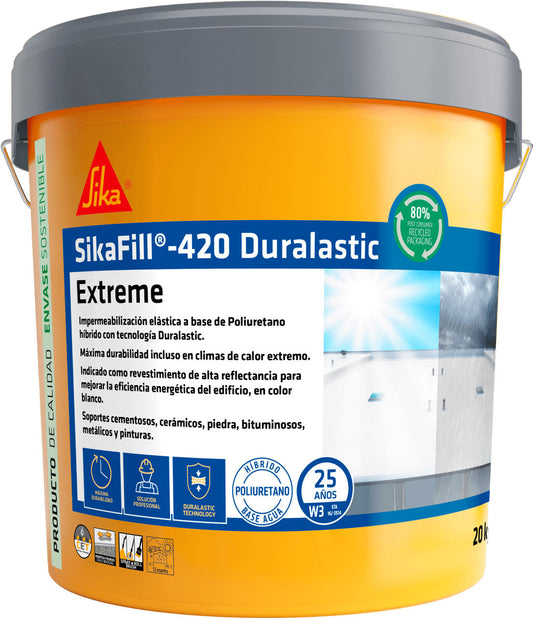 Sika SikaFill-420 Extreme membrana líquida impermeabilizante en cubo de 20 kg