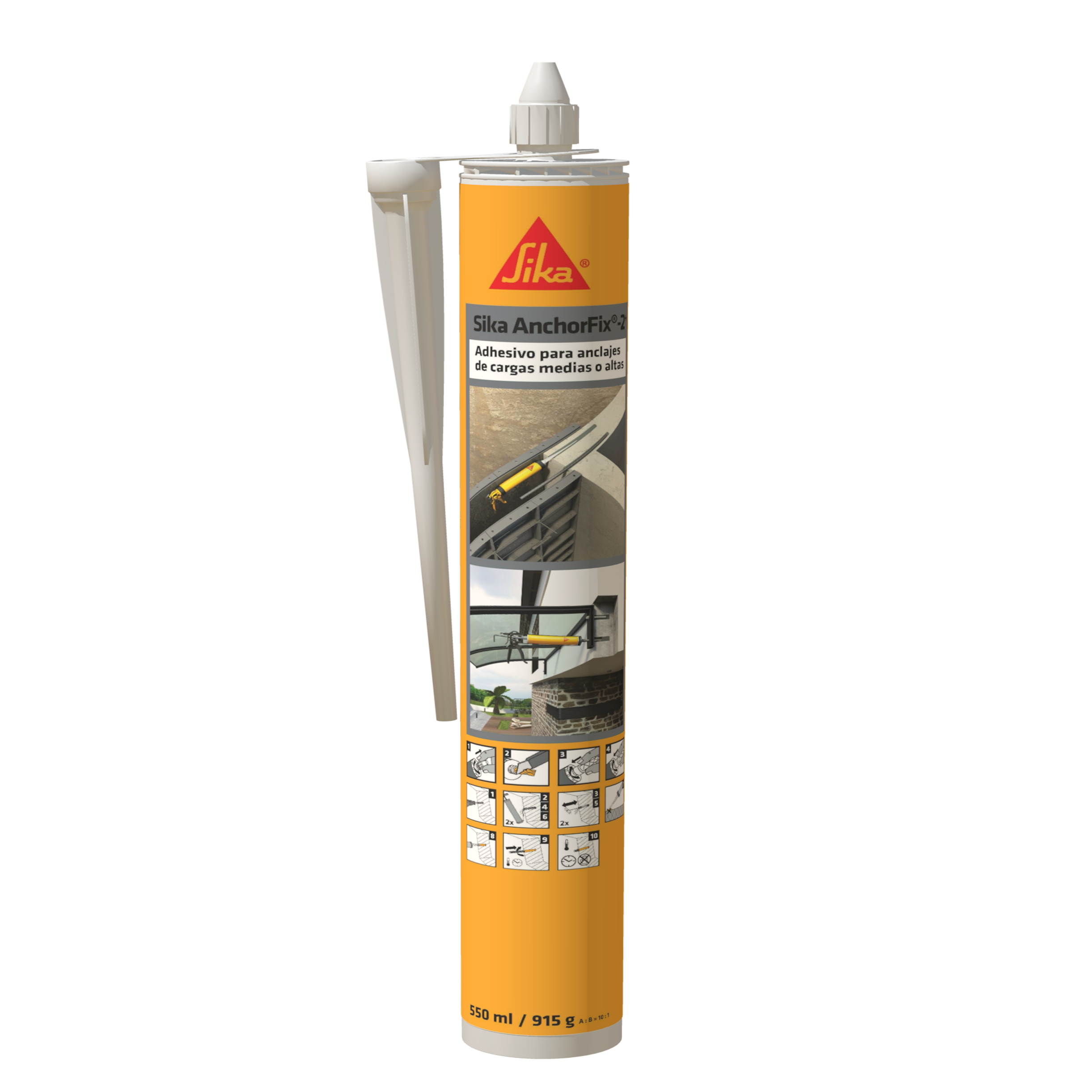 Sika AnchorFix-2+ resina epoxi-acrilato para anclajes químicos en cartucho