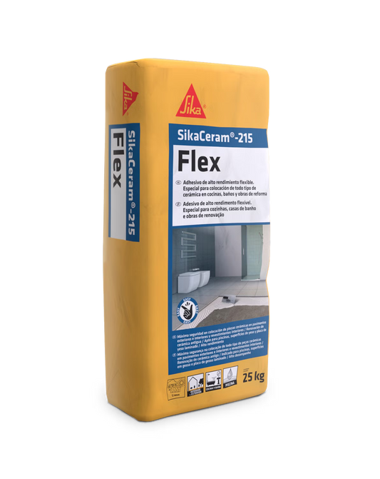 Sika SikaCeram-215 Flex adhesivo cementoso flexible en saco de 25 kg