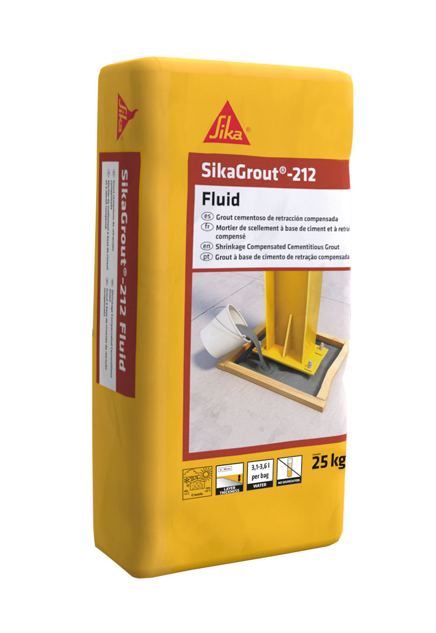 Sika SikaGrout-212 Fluid Pro grout cementoso en saco de 25 kg