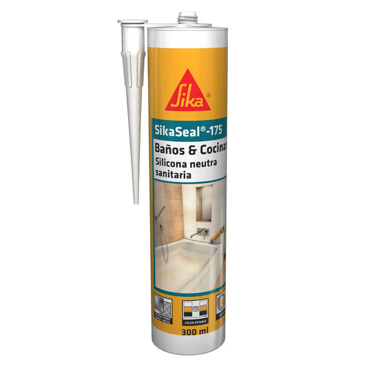 Sika SikaSeal-175 silicona sanitaria antimoho en cartucho de 300 ml