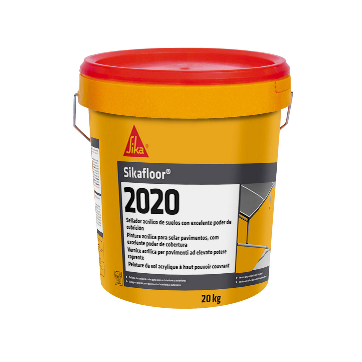 Sika Sikafloor-2020 pintura acrílica para suelos de hormigón en cubo de 20 kg
