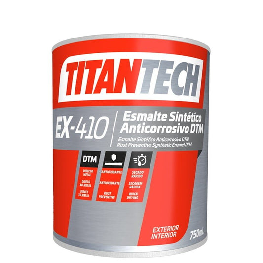 TitanTech Esmalte Sintético Anticorrosivo DTM EX-410 — Directo sobre Hierro Secado Rápido