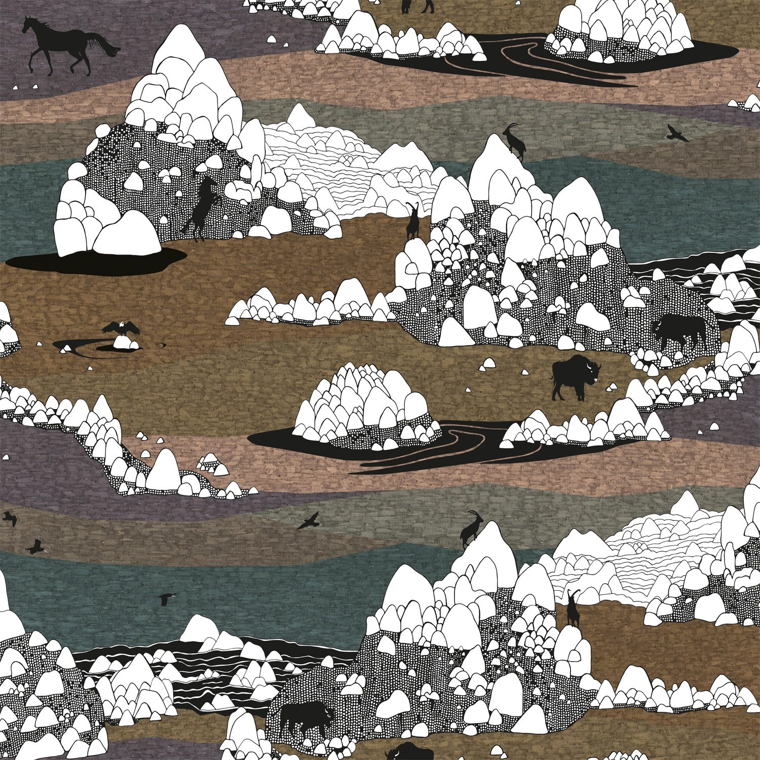 Grands Espaces GE04 — papel pintado Ressource Faune & Flore
